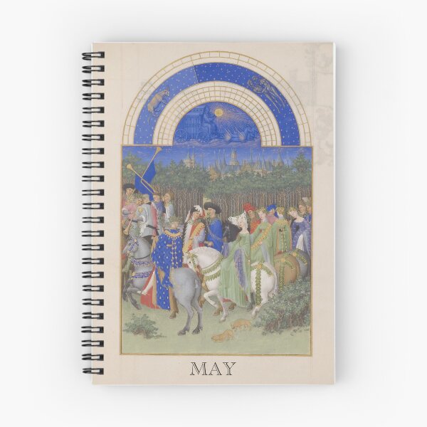 Item preview, May from Très Riches Heures de Jean de Berry (with month included) designed and sold by Medievalists.net.
