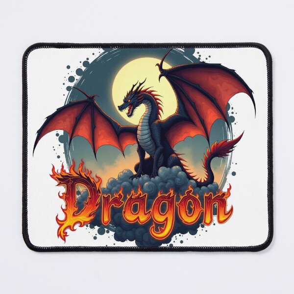 Item preview, Imposing dragon under the full moon. designed and sold by JonelleTshirts.