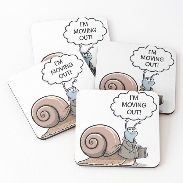 Item preview, I'm Moving Out – The Determined Snail designed and sold by Pastel-Pulse.
