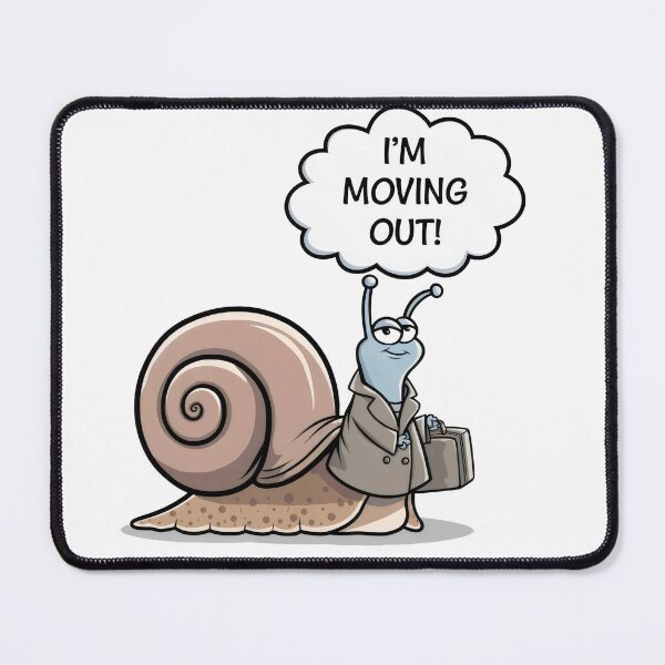 Item preview, I'm Moving Out – The Determined Snail designed and sold by Pastel-Pulse.
