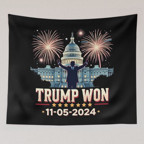 Item preview, Trump Won 2024 President 47th Of White House Donald Trump Long Sleeve designed and sold by Mryoussefwac.