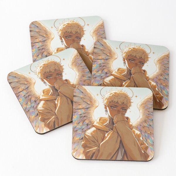 Item preview, Heavenly Guardian Angel with Freckles - Otome Fantasy Illustration designed and sold by FaydeFlora.