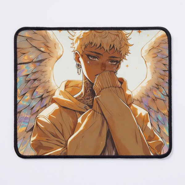 Item preview, Heavenly Guardian Angel with Freckles - Otome Fantasy Illustration designed and sold by FaydeFlora.