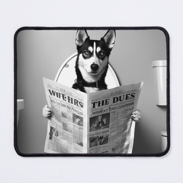 Item preview, Husky art print, black and white animal prints, Bathtub wall art printable, Dopamine decor posters, Black and white bathroom wall art designed and sold by apixelwall.
