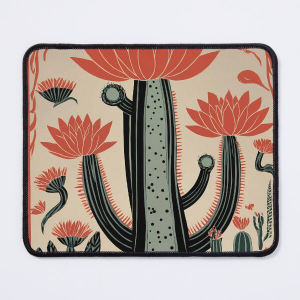 Item preview, Cactus bloom canvas, mexican kitchen decor, desert cactus cliparts, joshua tree gift, vintage mexican wall prints, western gifts for girls designed and sold by apixelwall.