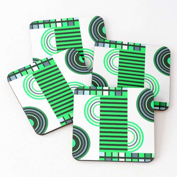 Item preview, Lime-Green And White Retro Bauhaus Abstract Designs designed and sold by DEC02.