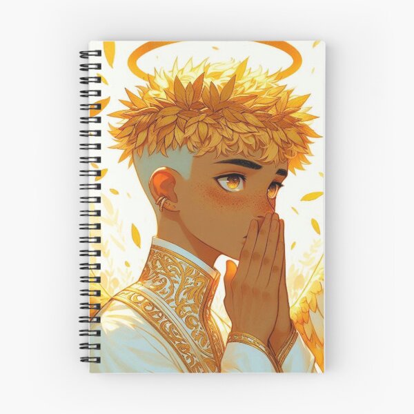 Item preview, Freckled Guardian Angel in Gold - Otome Aesthetic Art Print designed and sold by FaydeFlora.