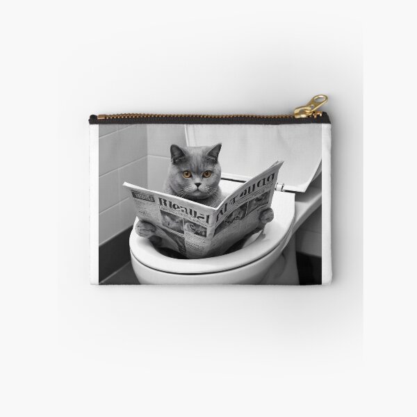Item preview, Funny Cat Art Printable, Funny Cat Art Print, Funny Cat Bathroom, Funny Cat Bathroom Decor, Funny Cat Digital Print | Funny Cat Illustration designed and sold by apixelwall.