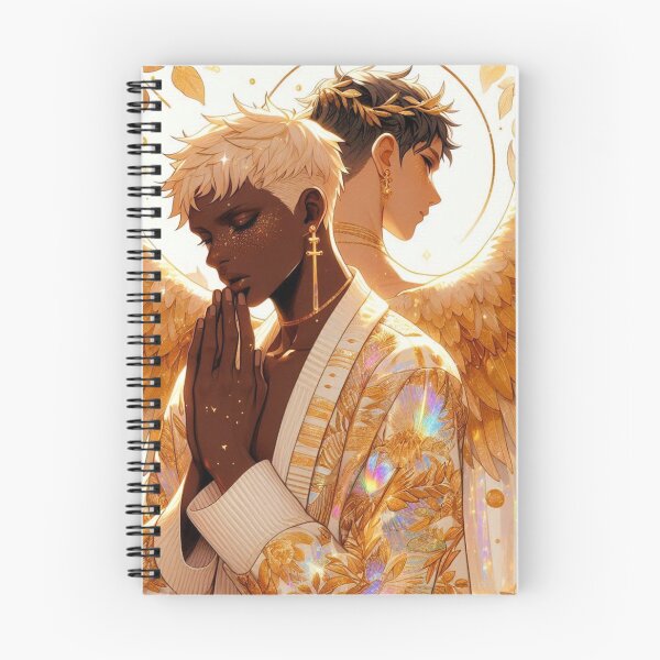 Item preview, Ethereal Guardians in Gold - Otome Aesthetic Characters Print designed and sold by FaydeFlora.