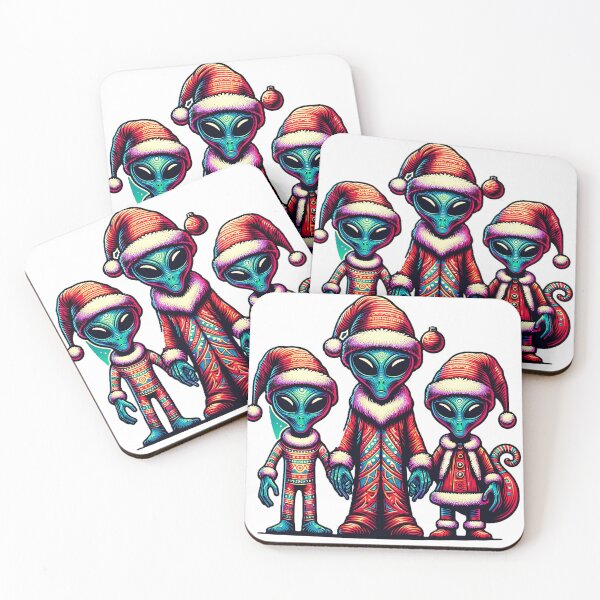 Item preview, Christmas Alien Family Sticker designed and sold by Travelcases.