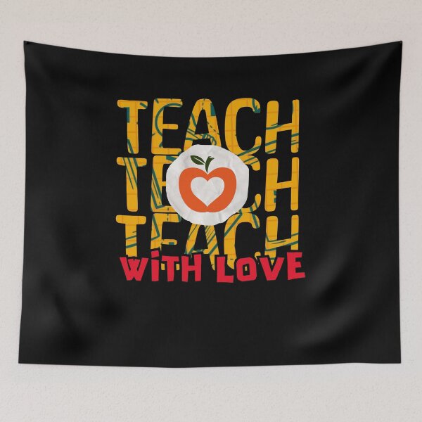 Item preview, Teach teach teach with love design,teach with love,retro teach,leopard teach,teach doodles,funny teacher quotes,apple teacher designed and sold by LuxeGraphix.