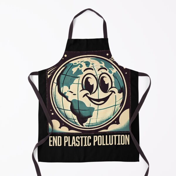 Item preview, Retro "End Plastic Pollution" Earth Design - Eco-Friendly designed and sold by HappyResistance.