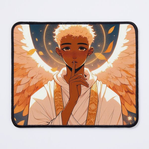 Item preview, Golden Angel Guardian - Ethereal Otome Fantasy Art Print designed and sold by FaydeFlora.