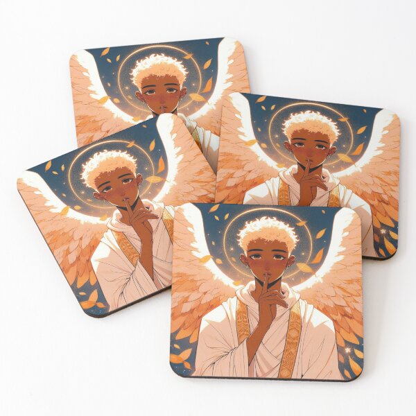 Item preview, Golden Angel Guardian - Ethereal Otome Fantasy Art Print designed and sold by FaydeFlora.