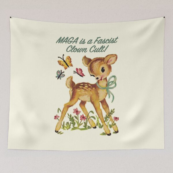Item preview, Maga is a Fascist Clown Cult - Adorable Baby Deer designed and sold by Thelittlelord.