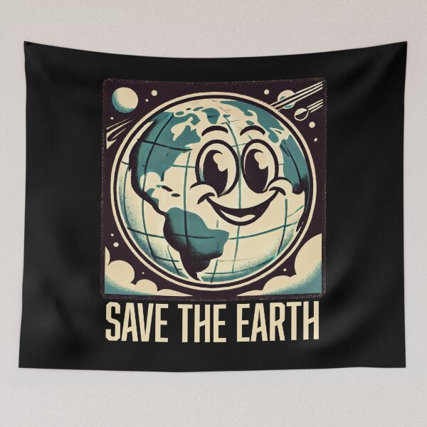 Item preview, Retro Save the Earth - Happy Planet Conservation Design designed and sold by HappyResistance.