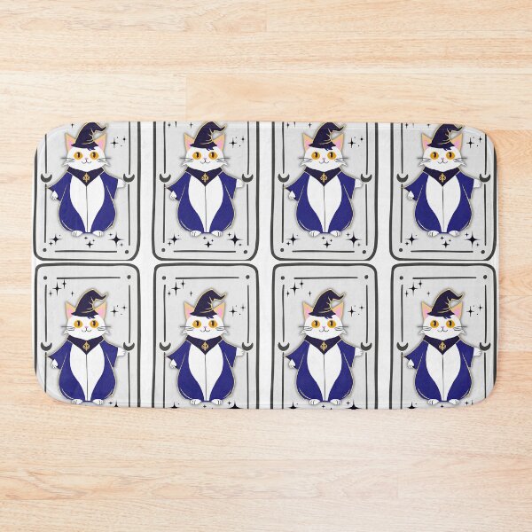 Item preview, The Feline Wizard: A Tarot Card of Magic and Mystery. Blue Magical Cat Wizard with Enchanting Hat. designed and sold by MarCreativArt.