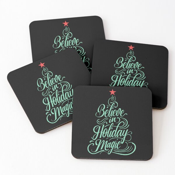 Item preview, Believe in Holiday Magic | Elegant Christmas Tree Typography Art designed and sold by cabana.space.