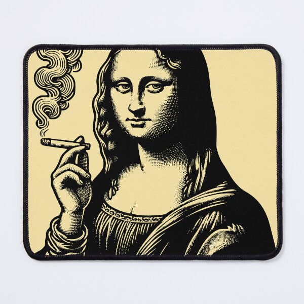 Item preview, Mona Lisa Smoking a Cigarette designed and sold by RayCrimson.