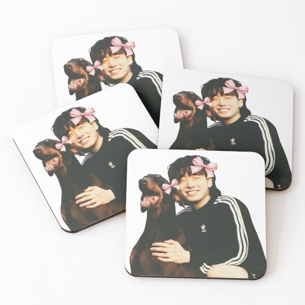 Item preview, BTS Jungkook Jeon Bam Bow Cute Sticker designed and sold by MAISONDEPODIUM.