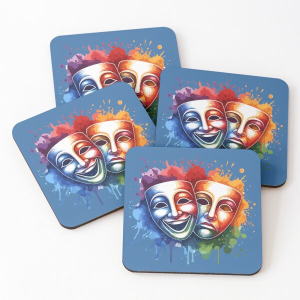 Item preview, Comedy Tragedy Theater Masks designed and sold by RayCrimson.