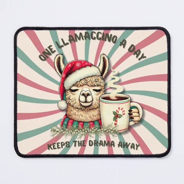 Item preview, One Llamaccino a Day Keeps the Drama Away, Christmas designed and sold by Crafty Capers Drift.