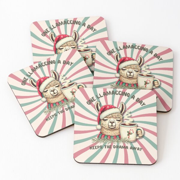 Item preview, One Llamaccino a Day Keeps the Drama Away, Christmas designed and sold by Crafty Capers Drift.