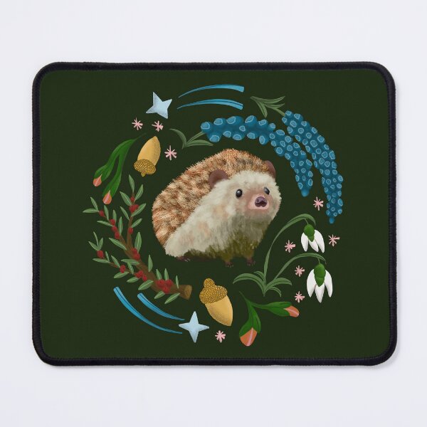 Item preview, Winter Woodland Hedgehog | Whimsical Holiday Folk Art Design designed and sold by EmShoes.