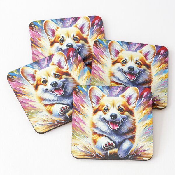 Item preview, Retrato de perro Pembroke Welsh Corgi Impresión de arte acrílico Retrato de mascota Regalos para amantes de los perros designed and sold by Puppy Puzzles Plus.