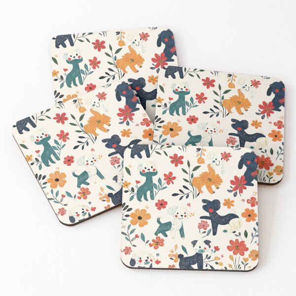 Item preview, Whimsical Pups and Garden Blossoms designed and sold by trendteezstore.