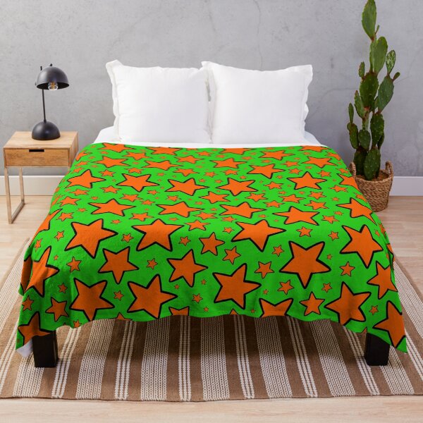 Item preview, Bunches of Stars: 2000s Color Palette: Limewire Green & Nickelodeon Splat Orange with Black Outline designed and sold by Jessica Erin.