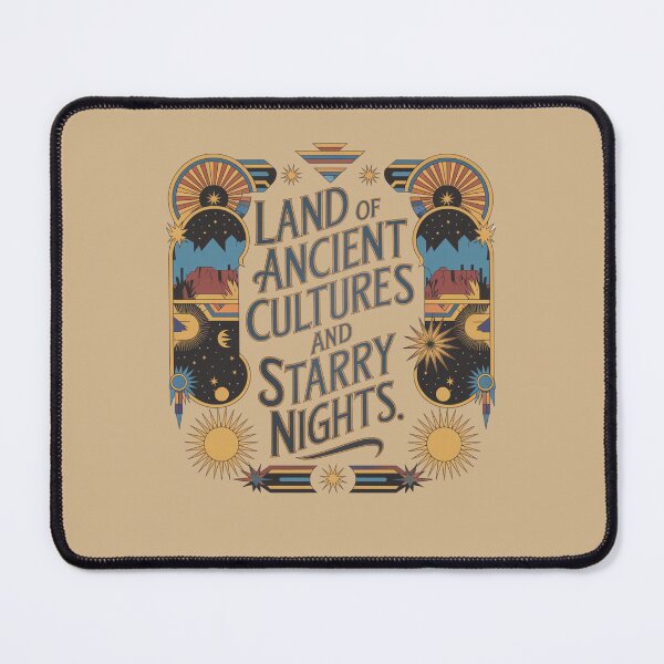 Item preview, Land of Ancient Cultures and Starry Nights - Retro Sun Design designed and sold by Peter Stawicki.