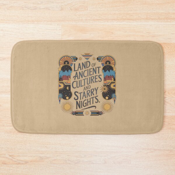 Item preview, Land of Ancient Cultures and Starry Nights - Retro Sun Design designed and sold by Peter Stawicki.