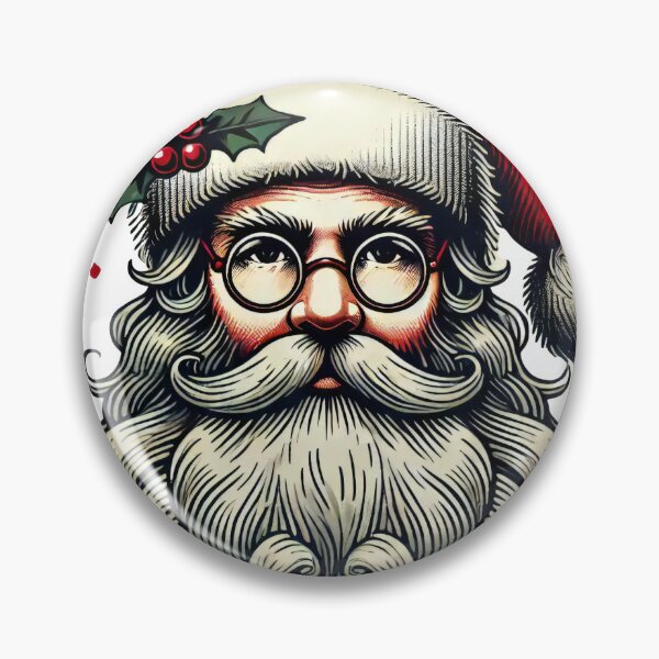 Item preview, Vintage Santa Claus Portrait with Holly designed and sold by lubushop1.