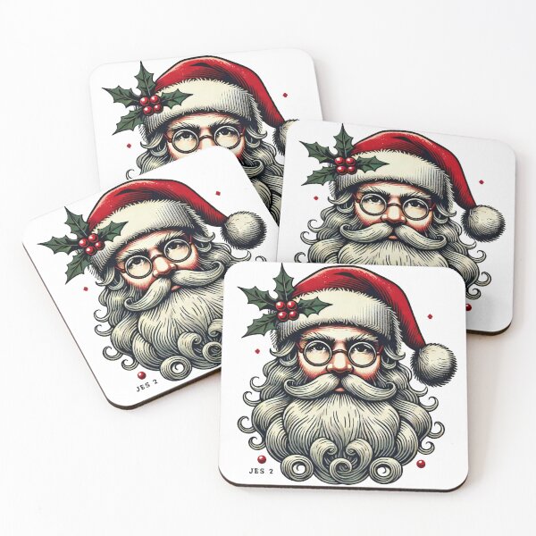 Item preview, Vintage Santa Claus Portrait with Holly designed and sold by lubushop1.