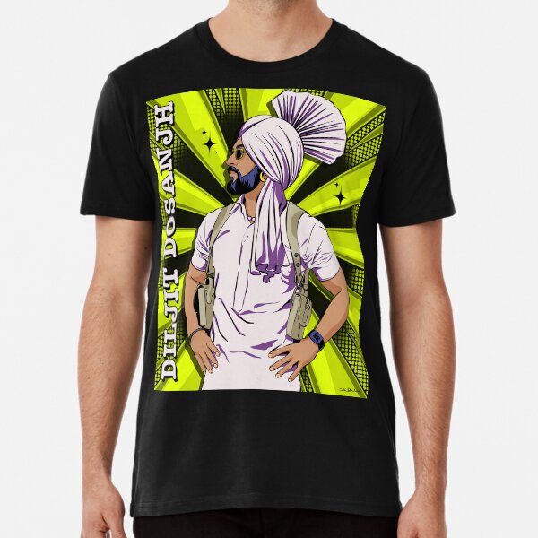 Vista previa del artículo con la obra «Arte pop de Diljit Dosanjh», diseñado y vendido por SketchesbySuki.