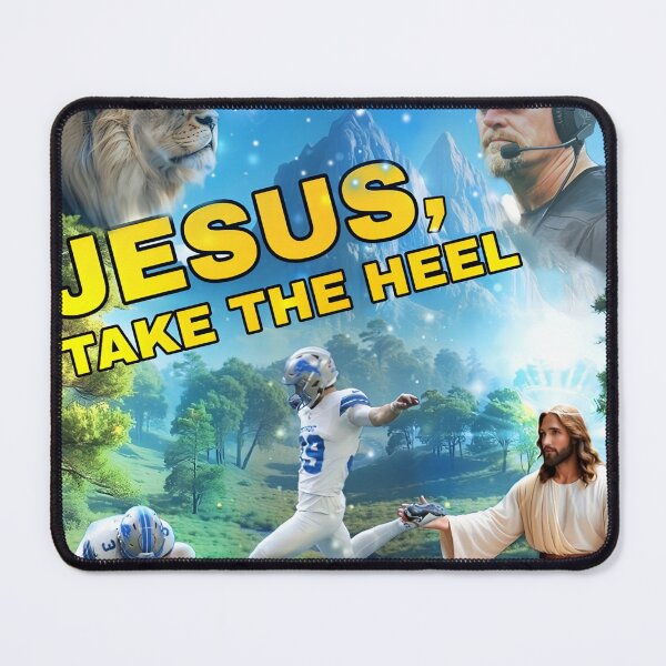 Item preview, Jake Bates- Jesus Take The Heel, White Jersey, Yellow Lettering, Sparkle designed and sold by PrsntFutureMan.