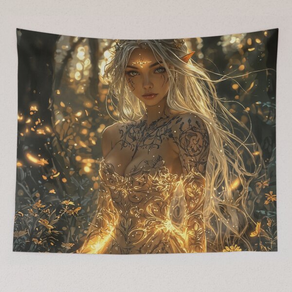 Item preview, Enchanted Glow: The Woodland Elf designed and sold by oanaunciuleanu.