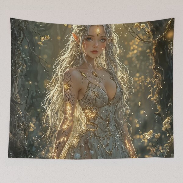 Item preview, Enchanted Glow: The Woodland Elf designed and sold by oanaunciuleanu.
