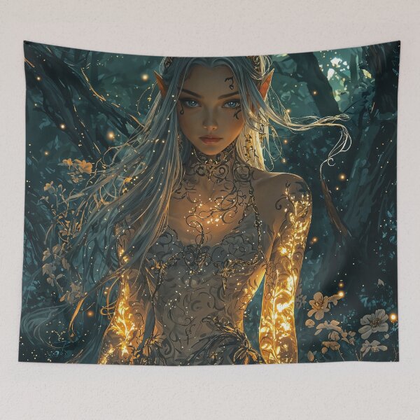 Item preview, Enchanted Glow: The Woodland Elf designed and sold by oanaunciuleanu.