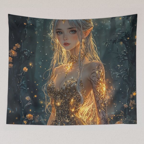 Item preview, Enchanted Glow: The Woodland Elf designed and sold by oanaunciuleanu.