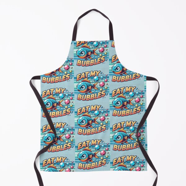Item preview, Small and fast fish with the phrase eat my bubbles designed and sold by Maira Guerrero.