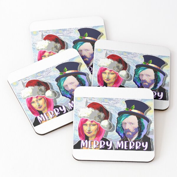 Item preview, Merry Merry - Celebrate the holidays with Mona and Van Gogh Parody designed and sold by dpenn.