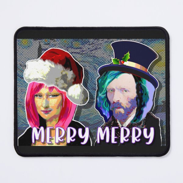 Item preview, Merry Merry - Celebrate the holidays with Mona and Van Gogh Parody designed and sold by dpenn.