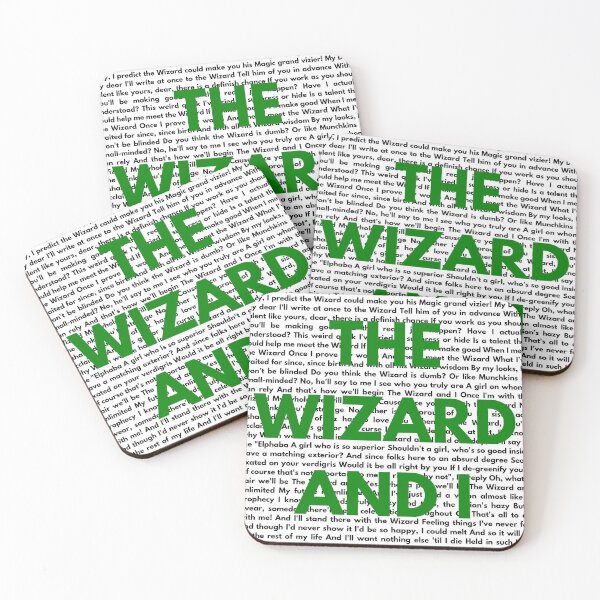 Item preview, Wicked lyrics designed and sold by broadwaygirl142.
