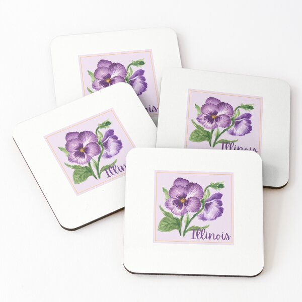 Artikelvorschau, Illinois State Flower Violet Klassisches T-Shirt Aufkleber entworfen und verkauft von ThinkNature!.