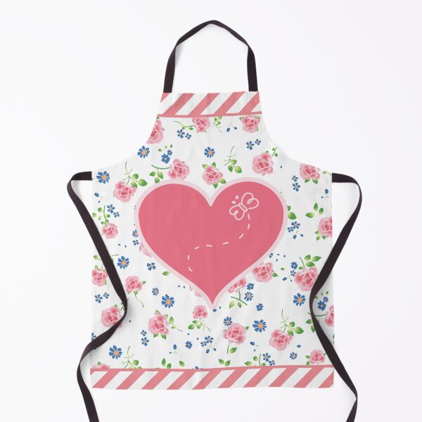 Item preview, Spring Pink Stripes Roses and Heart designed and sold by MarikaJohnson.