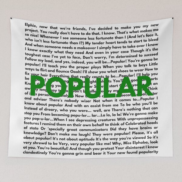Item preview, Wicked lyrics designed and sold by broadwaygirl142.