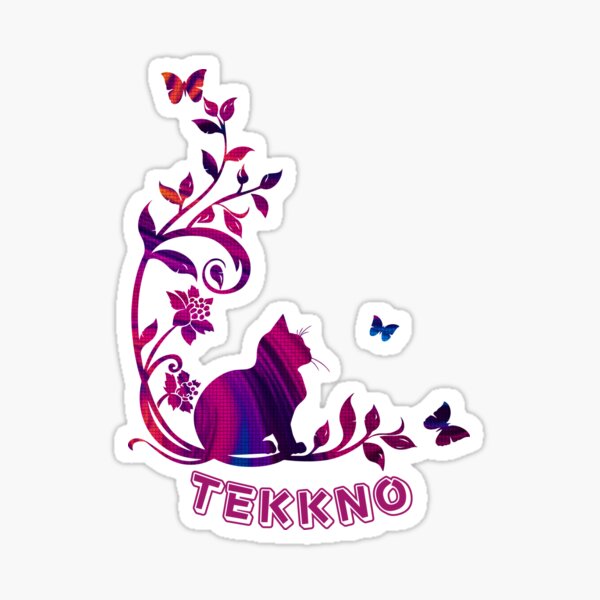Techno Cat Sticker