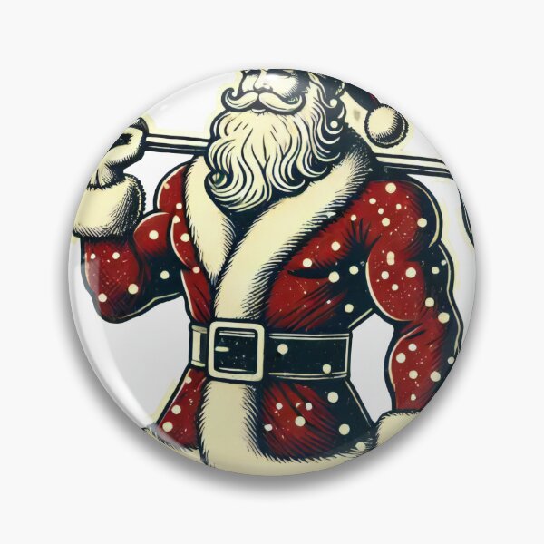Item preview, Santa Lifting Weights Holiday Fitness Art designed and sold by lubushop1.